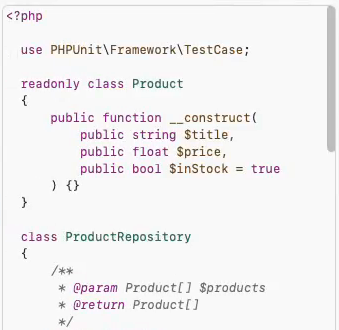 PHP source in the preview panel, keywords, strings and comments each in their own colour